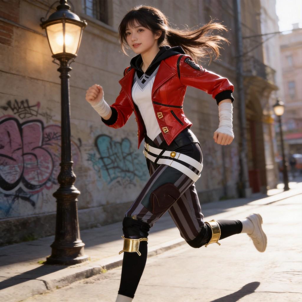 Costume Cosplay Vi di Arcane League Of Legends in Tessuto di Poliestere per Eventi Anime e Gaming