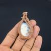 Dendrite Opal 999 Copper Wire Wrapped Pendant, Handmade Gemstone Jewelry Pendant Gift For Birthday