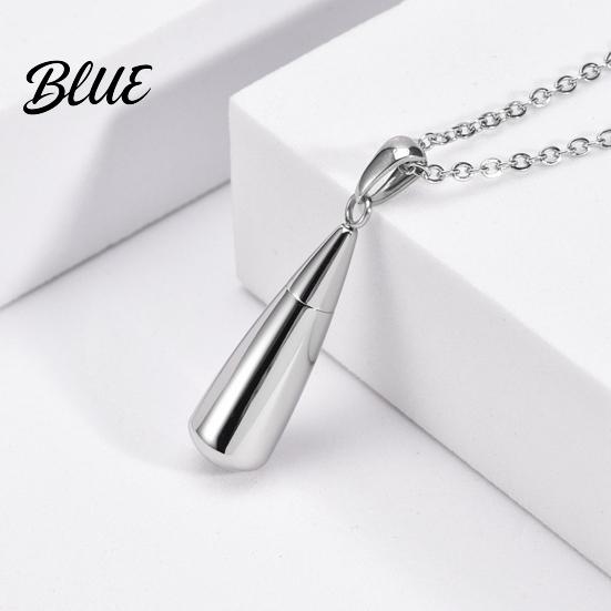 Fragrance Holder Necklace Pendant Twist-Open Design Stainless Steel Water Drop