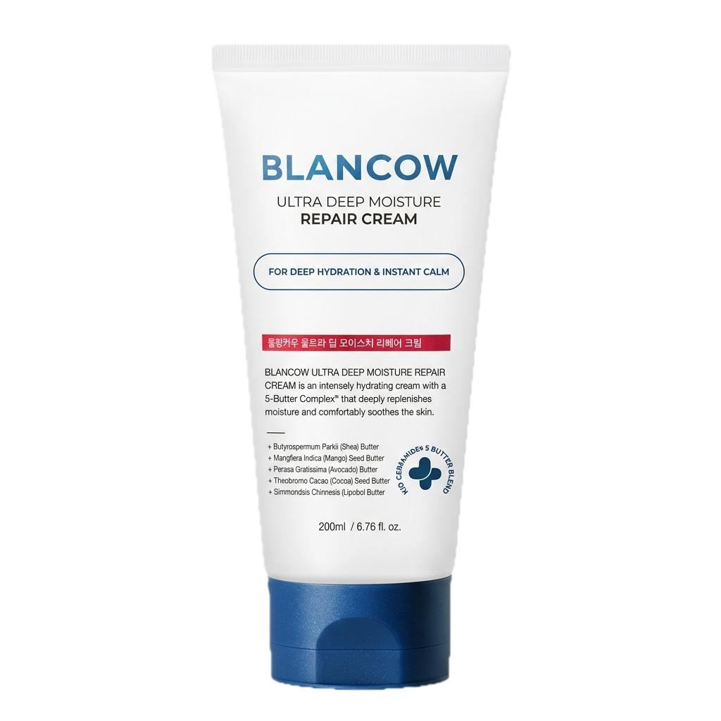 BLANCOW Hydrating Repair Cream 177% Moisture Boost for 168H, Ceramide & Cica Exosome, Soothing for Dry Redness & Itchy Skin, 200ml