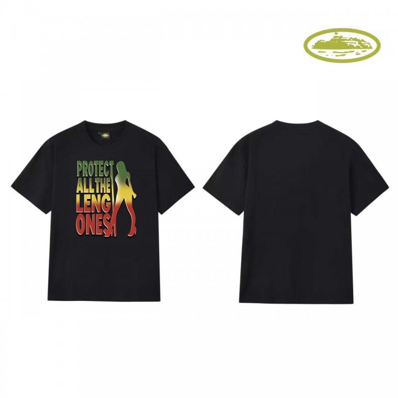 CORT Alcatraz Basic Short Sleeve T-Shirt Phantom Letter Print Couple Streetwear Teens