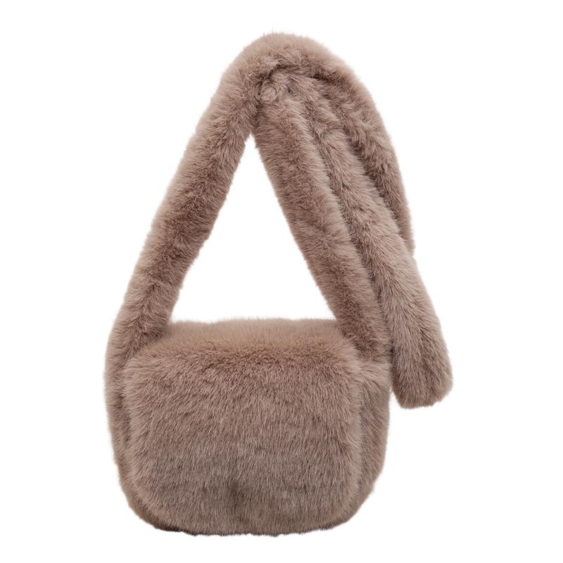 

Plush Sweet Shoulder Bags for Women Cute Autumn and Winter 2026 New Versatile Fashi Large Capacity Women s Handbags хаки