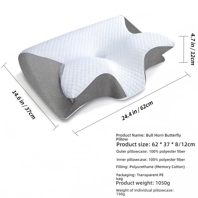 Ergonomic Butterfly Cervical Pillow, Slow Rebound Memory Foam Neck Pillow, Breathable Orthopedic Sleeping Pillow for Daily Rest