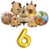 New Capybara Birthday Decoration Capybara Tableware Party Balloons Cups Plate Kit Banner Backdrop Cartoon Deco Supplies Set