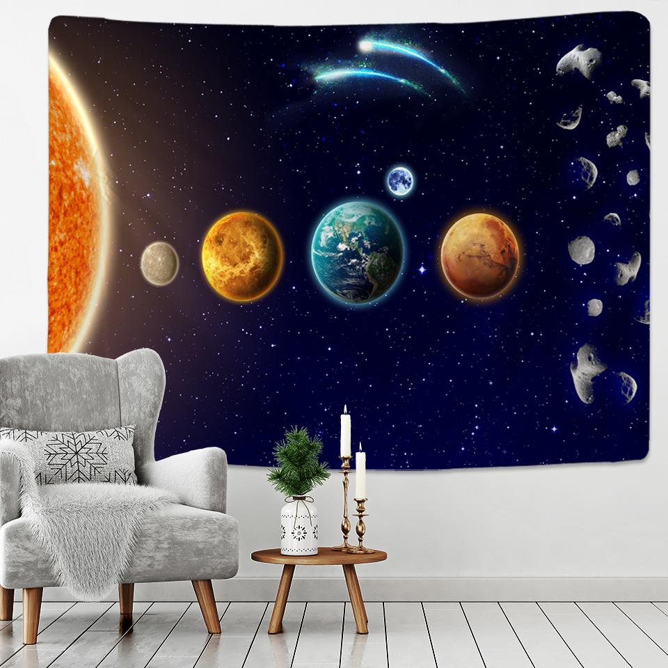 Universe Space Milky Way Galaxy Art Tapestry Wall Hanging Beach Towel Picnic Mat Dorm Bedroom Room Aesthetics Home Decor