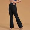 Ladies' Solid Color Casual Versatile Mid Waist Fringed Denim Big Flared Pants Jeans