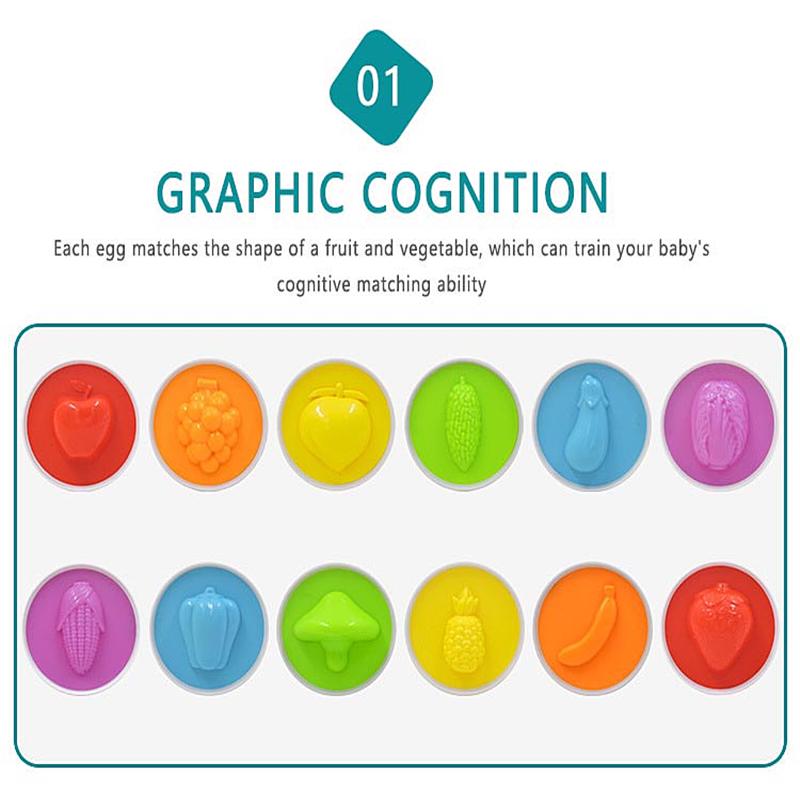 Children Colour Shape Matching Toy Eggs Set Toddler Baby Puzzle Game Toy