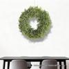 Konstgjord Grön Bladkrans för Heminredning och Lokalarrangemang