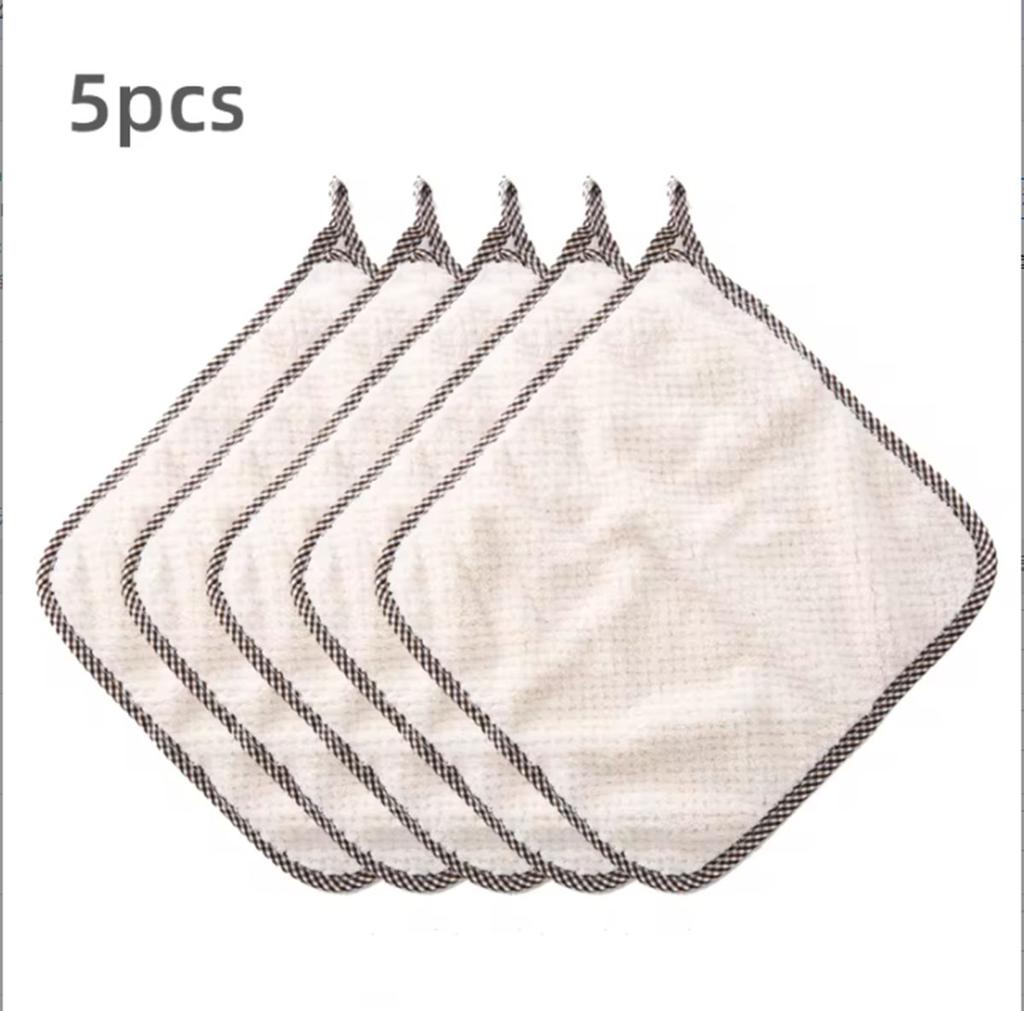 5pcs Soft Reusable Dish Towels, 9.8x9.8in Coral Fleece Cleaning Rags, Household Absorbent Non-shedding Dishwashing Cloth, Double
