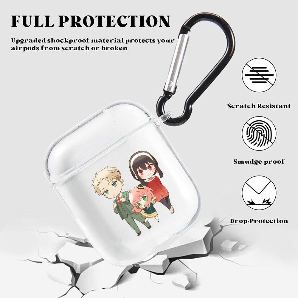 Anime SPY×FAMILY Hülle für Airpods 1 2 3 Pro Airpod Pro 2nd Kawaii Anya Schutzhülle Niedliche Cartoon Box Air Pod Cover Funda