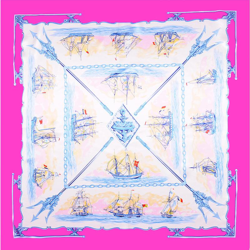 

Высококачественные роскошные шелковые шарфы, повязка на голову, шарфы, шейный шарф для женщин, шелковый шарф с цепочкой, женская декоративная шаль 90*90cm