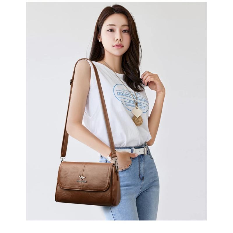 Geantă crossbody pentru femei din piele PU moale de înaltă calitate, geantă de umăr la modă pentru femei potrivită pentru uz zilnic, cumpărături, navetă