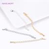 18K Gold Plated With Tag Extension Chain Brass Metal Extension Chains Connectors DIY Necklace Bracelet Jewelry Making Supplies