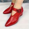 New Arrival: British Fish-Mouth Buckle Fashionable Peep-Toe Block Heel Shoes for Women - Comfortable High Heels, All-Season Wear
