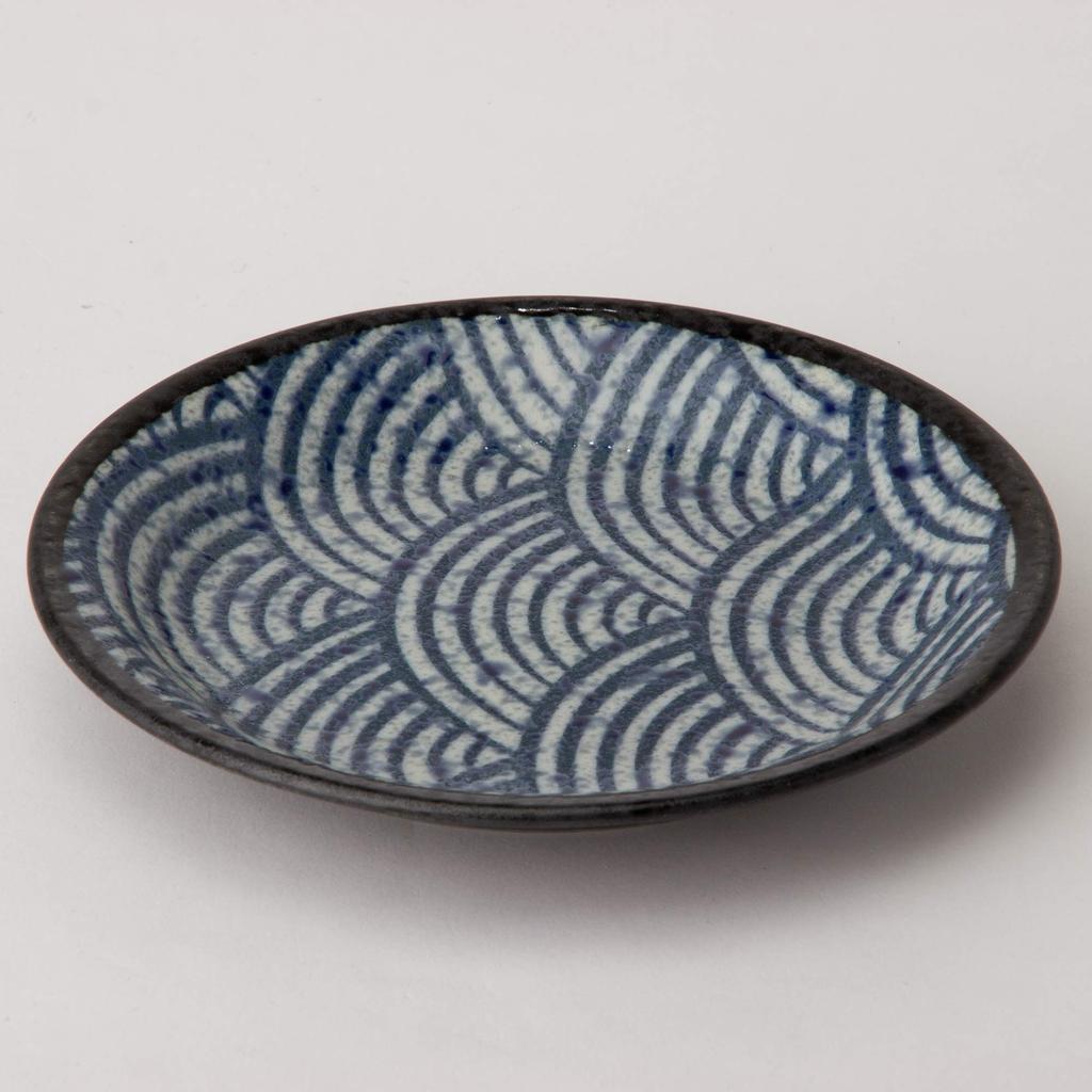 Mino Ware Qinghai Wave Edo Komon Tori Talerz W30004 - -