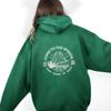 Autumn/Winter Mountain Letter Print Velvet Hoodie with Wrap Collar