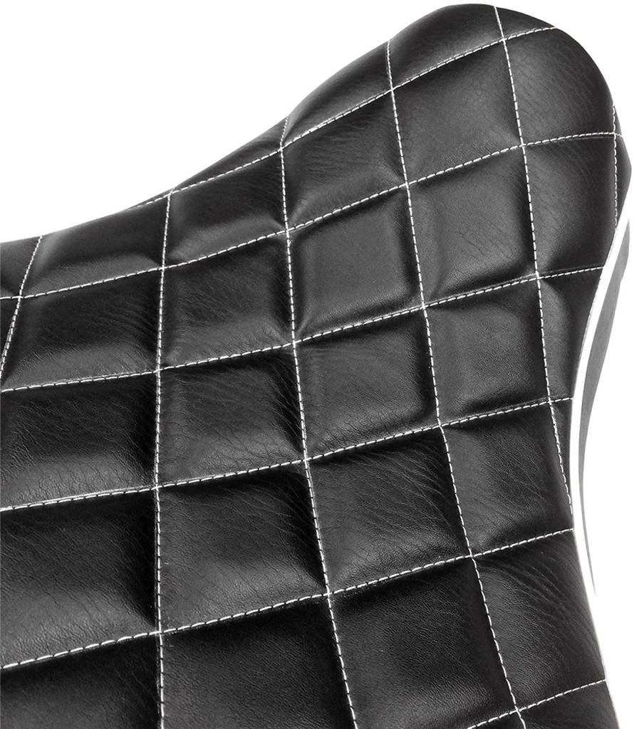 Furulu 1 X Motorcycle Diamond Front Driver Rider Solo Seat Cushion Black For 198