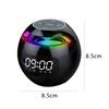 Spherical Desk Alarm Clock 2000mAh LED Screen Digital Clock Bluetooth-compatible 5.0 Speaker TF Card FM Radio for Birthday