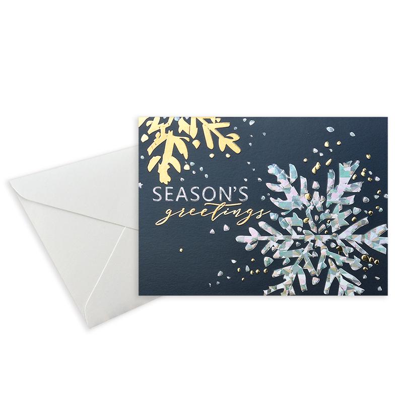 Custom Christmas & Thanksgiving Greeting Card: Creative Folded Hot Stamping Design
