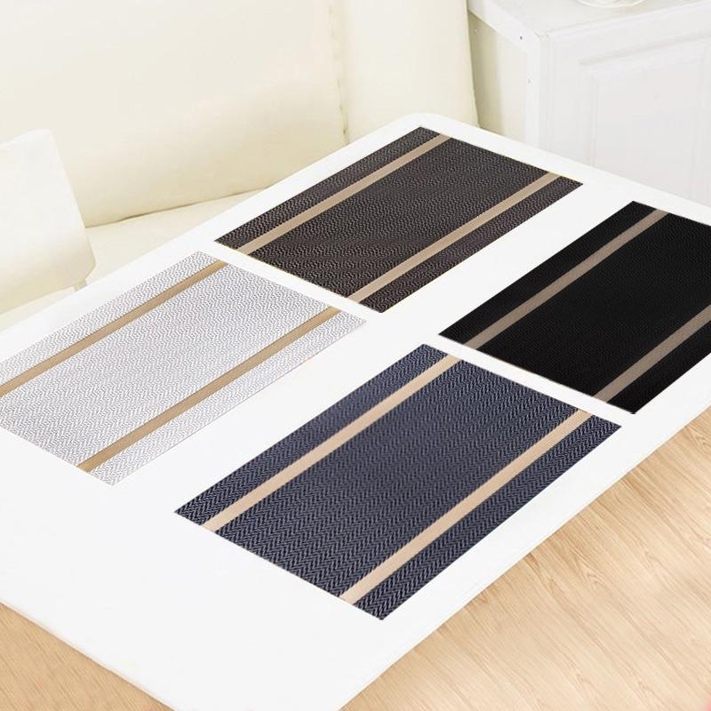 Tablecloth: Waterproof, Oil-proof, Heat-resistant. Dining Table Cloth, Gold Wire Pattern, Western-style Tablecloth, Dish and Plate Pad.