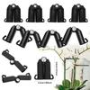10PCS Universal Plant Support Clips, Gardening Fix Connector for 8-20mm Stakes, Plastic Climbing Pergola Fixed Bracket
