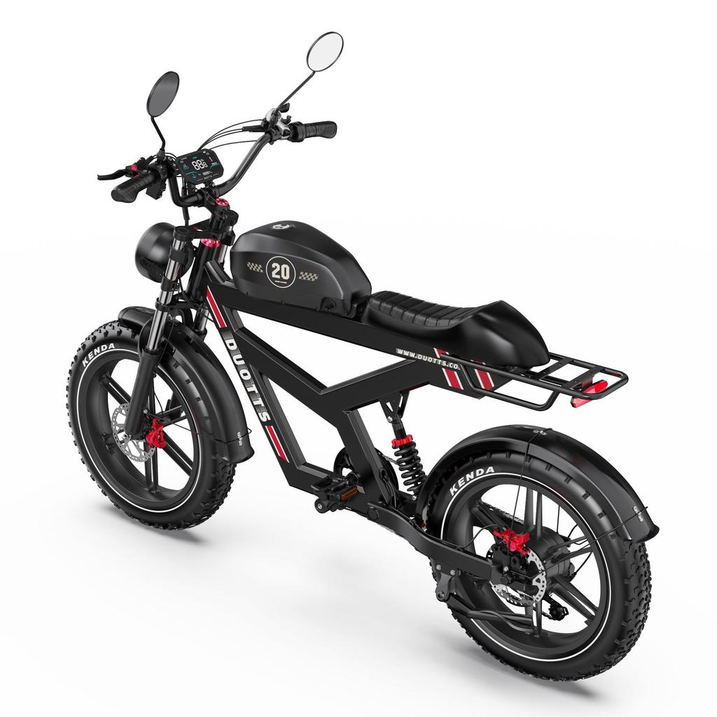 DUOTTS F20 E-Mountain Bike 52V72AH Battery 750W Motor All-Terrain Adult Electric Bicycle 20 Inch Fat Tires Electric Bike