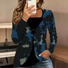 Tops for Women  Camouflage Print Long Sleeve Fake Two‑Piece Top Fall Casual Slim Pullover Women's Long Sleeve Top