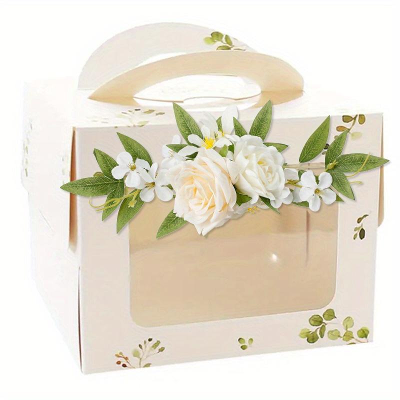 1Pc Artificial Rose Cluster Decoration Wedding Bridal Birthday Party Cake Table Flower for Outdoor Patio Garden Wedding Party Decoration