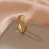 Simple Stainless Steel Handmade Ring Frosted Starry Sky Ring Classic Plain Circle Geometric Ring  for Women