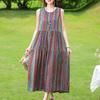 Vestido sin mangas de talla grande para mujer, vestidos largos casuales sueltos, ropa de verano vintage