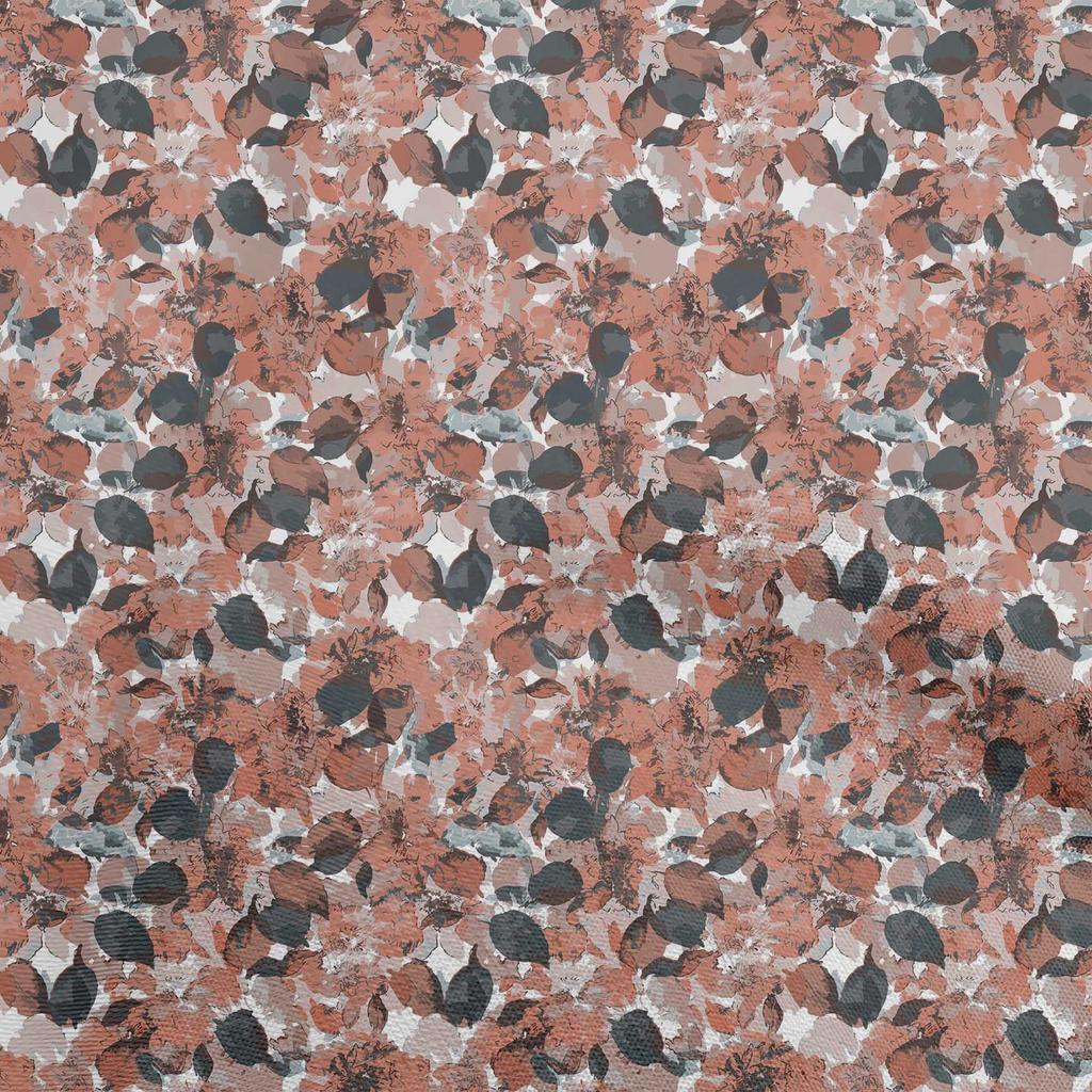 oneOone Cotton Poplin Dark Mustard Fabric Abstract Floral Quilting Supplies Print Sewing Fabric By The Yard 42 Inch