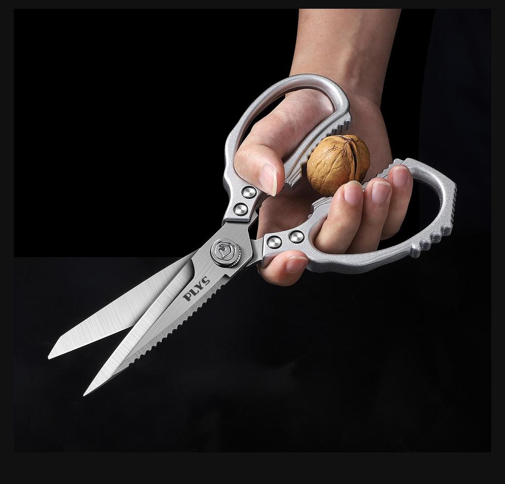 Multifunctional Kitchen Scissors: Stainless Steel for Barbecue, Fish, and Chicken Bones