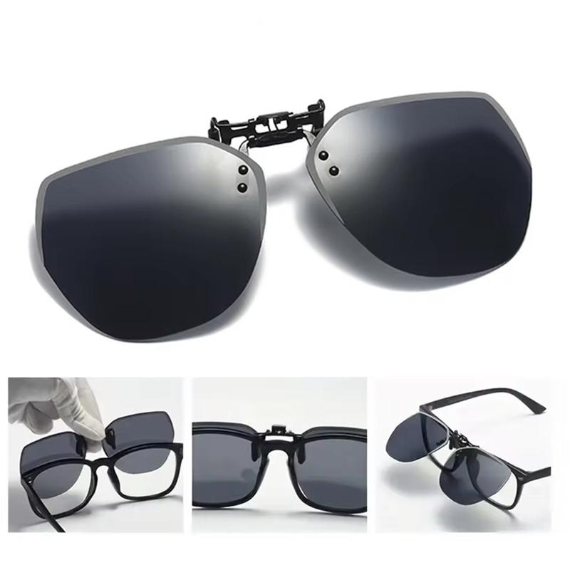 Nicht polarisierte Herren Übergroße Fahr-Clip-on-Sonnenbrille Damen Quadratische Nachtsicht-Brille