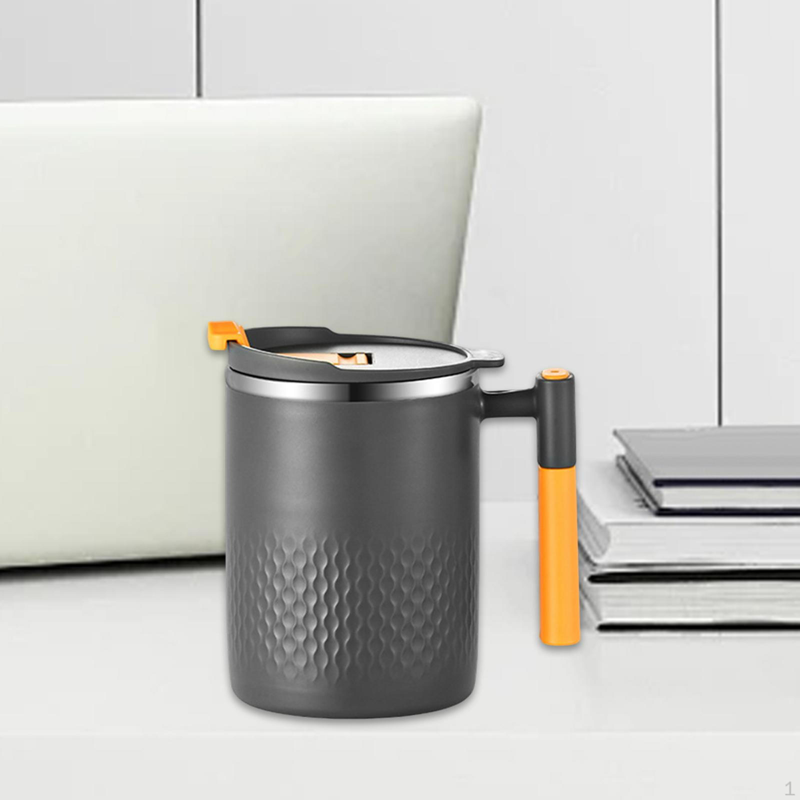 

Coffee Mug Car Tumbler Cup Leakproof 400 ml Stainless Steel Insulated with Handle for Home темно-сірий колір