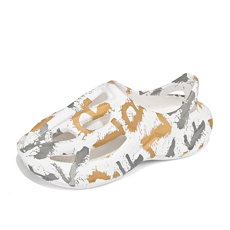 Unisex Beach Sandals EVA Women Men Hollow Garden Shoes Tie-dyed Designer Hole Slippers Sneakers Water Shoes Slip On Foam Runner