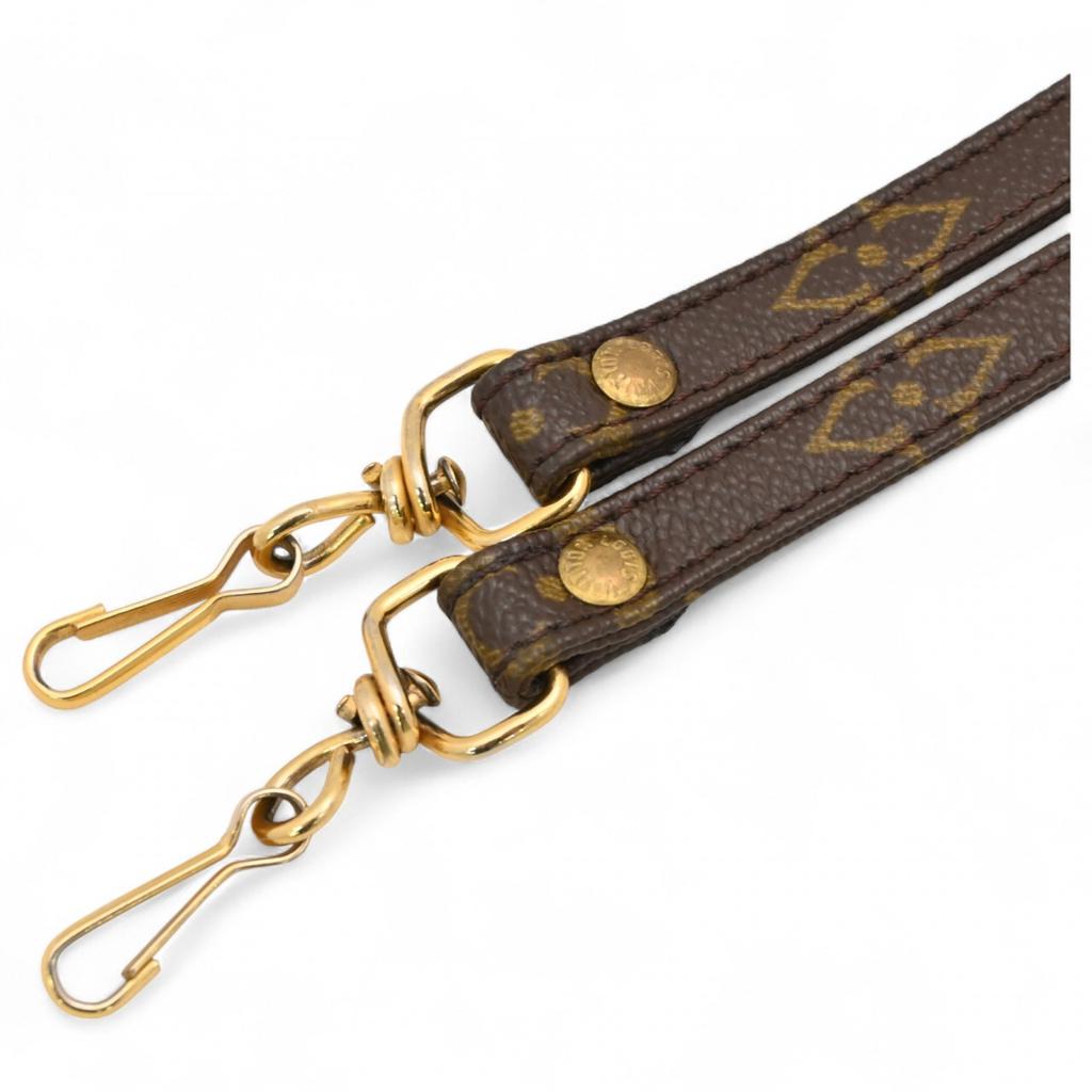 Auth LOUIS VUITTON Monogram Schulterriemen Braun PVC Canvas Damen lv4413db