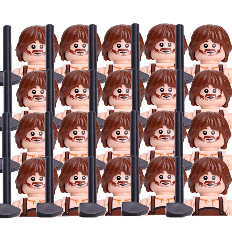 Military Building Blocks Medieval Solider Figures Gifts Toys Weapons Shield Holy Roman Saint Lazarus Jerusalem Knight Legion MOC