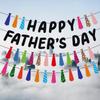 Colorful Tie Hanging Banner Festival Father's Day Ornament  Happy Father's Day Decor