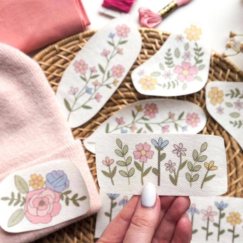 Florals Embroidery Paper Stencil for Craft Simple Designs Ideal for Adults and Kids