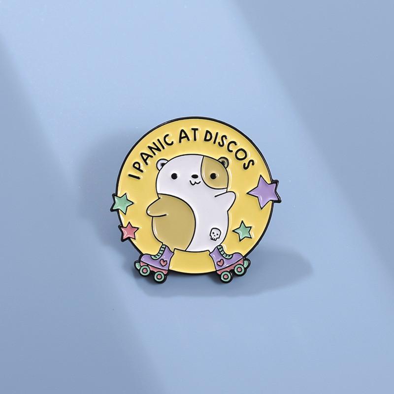 Cute Animal Shape Cartoon Letter Brooch Unique Alloy Badge For Men And Women