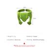 Adjustable Green Frog Shaped Open Ring for Women Funny Statement Jewelry