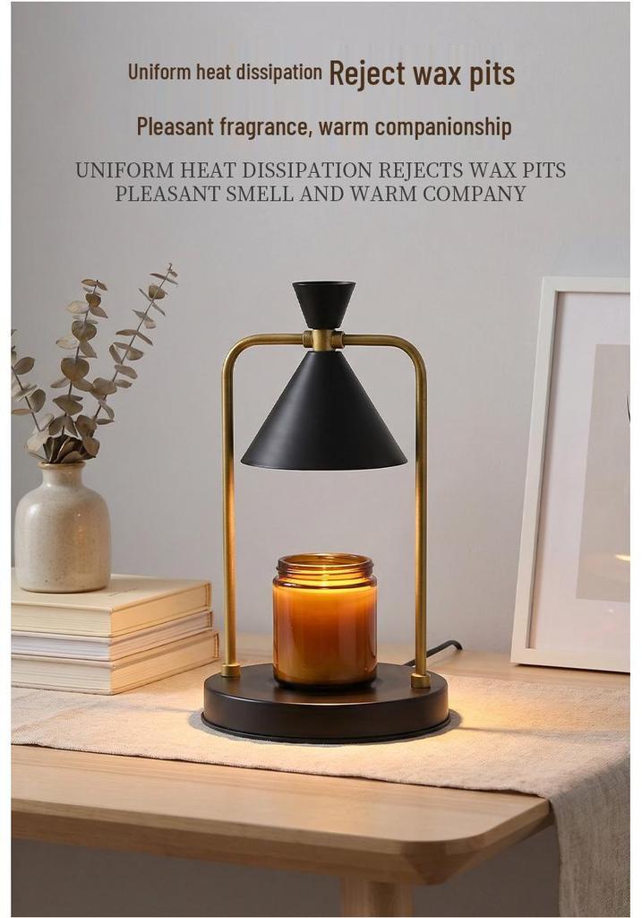 Vintage Style Retro Wax Melt Lamp - Luxury Bedside & Desk Decor, High-End Aromatherapy Light
