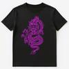 Big Pink Colored Dragon Graphic Design Unisex T-Shirt