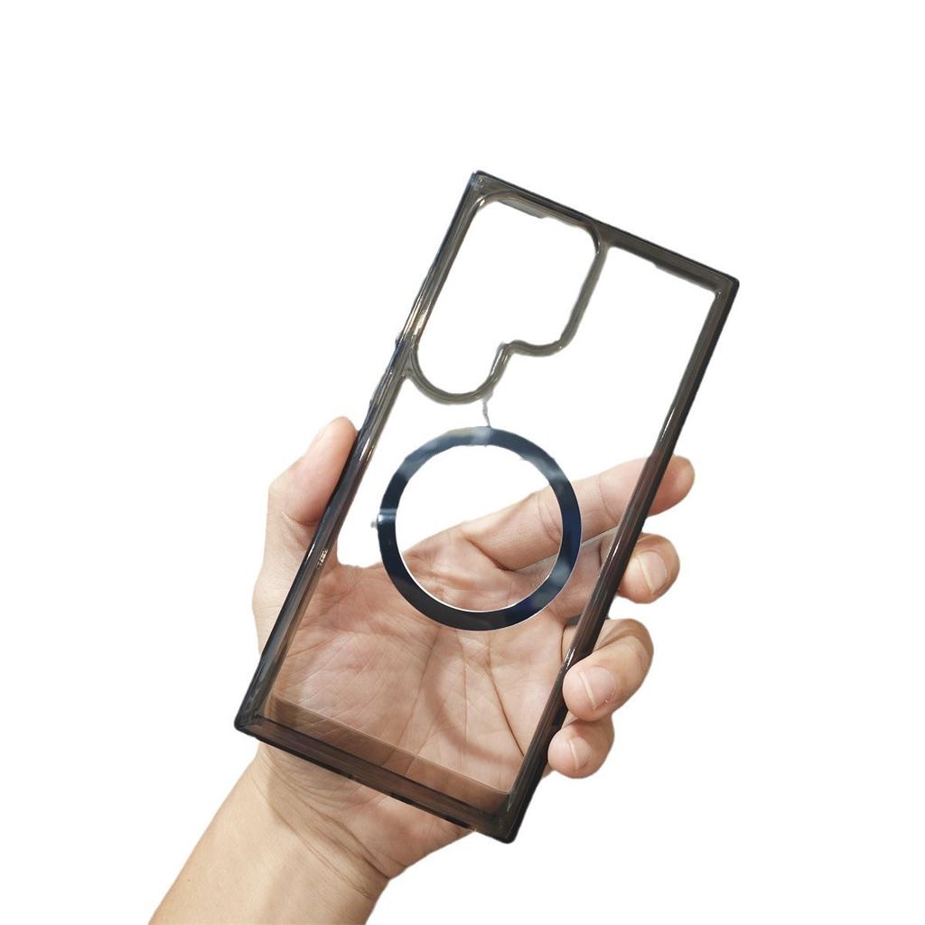 Suitable for Samsung S24ultra DIY Phone Case S23 Laser Magnetic Absorption A73 Anti Fall A55 Acrylic Space Case