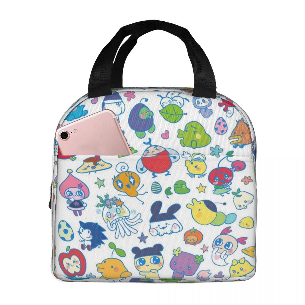 Tamagotchi Friends Insulated Lunch Bag for Women Office Cooler Thermal Food Box Tote Portable Lunch Boxes Container One Size