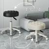 Rollhocker mit Rädern Kunstleder Weiches Polster Höhenverstellbar 360-Grad-Drehung Armlos Rückenlos Zeichenarbeit SPA Salon Bar Café Zuhause