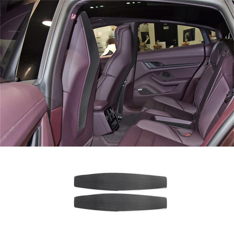 Black Car Interior Decoration Protection Carbon Fiber Sticker For Porsche Taycan 2019-2025 Auto Styling Accessories