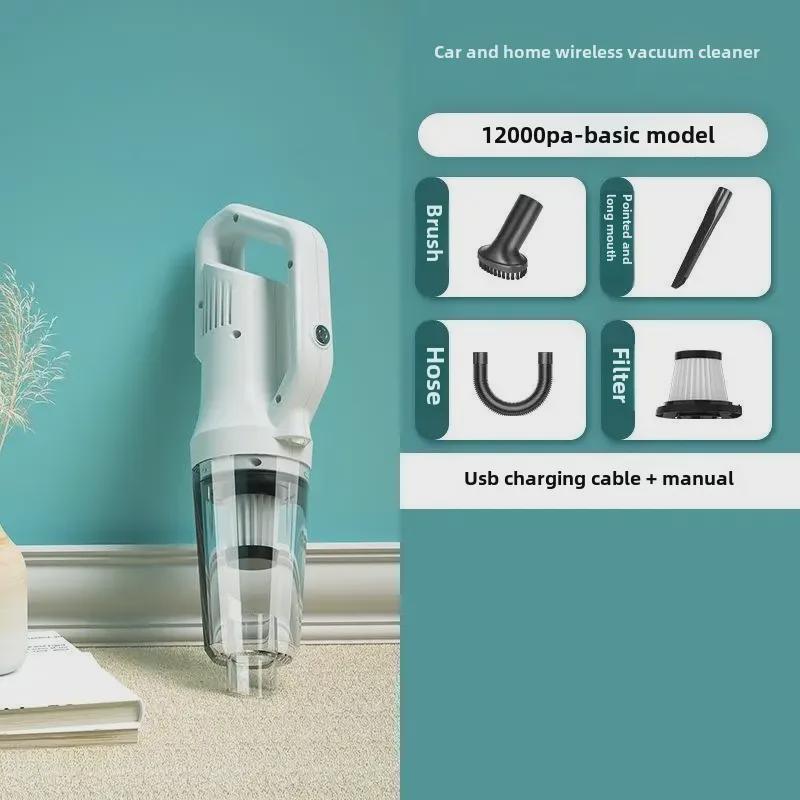 

Бездротовий ручний пилосос для автомобіля та дому з великим двигуном, акумуляторний, безшумний, потужний та сильний всмоктуючий