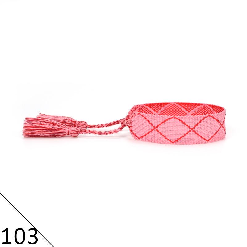 Ethnic Style Hand-Woven Polyester Tassel Bracelet
