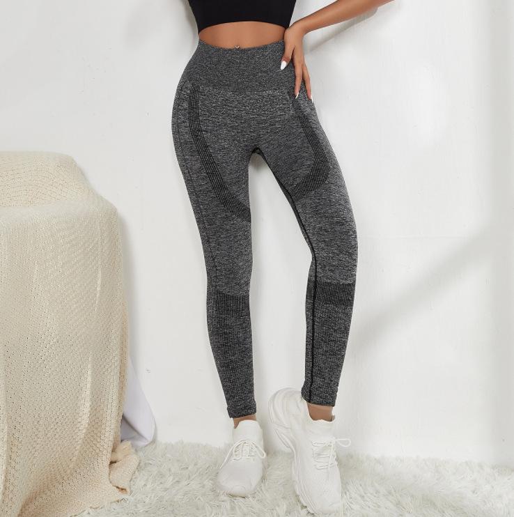 

Бесшовные женские леггинсы для йоги с высокой посадкой в наличии | Европейский и американский стиль | Фитнес-брюки с эффектом подтяжки бедер Large